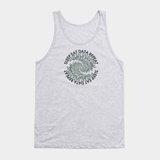 Sleep Eat Data Repeat Spiral T-Shirt (dark) Tank Top